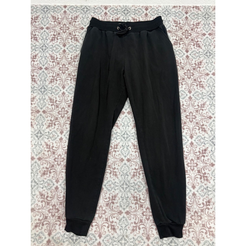 Black Joggers XL Elastic Waist Drawstring Tapered Sweatpants Pockets